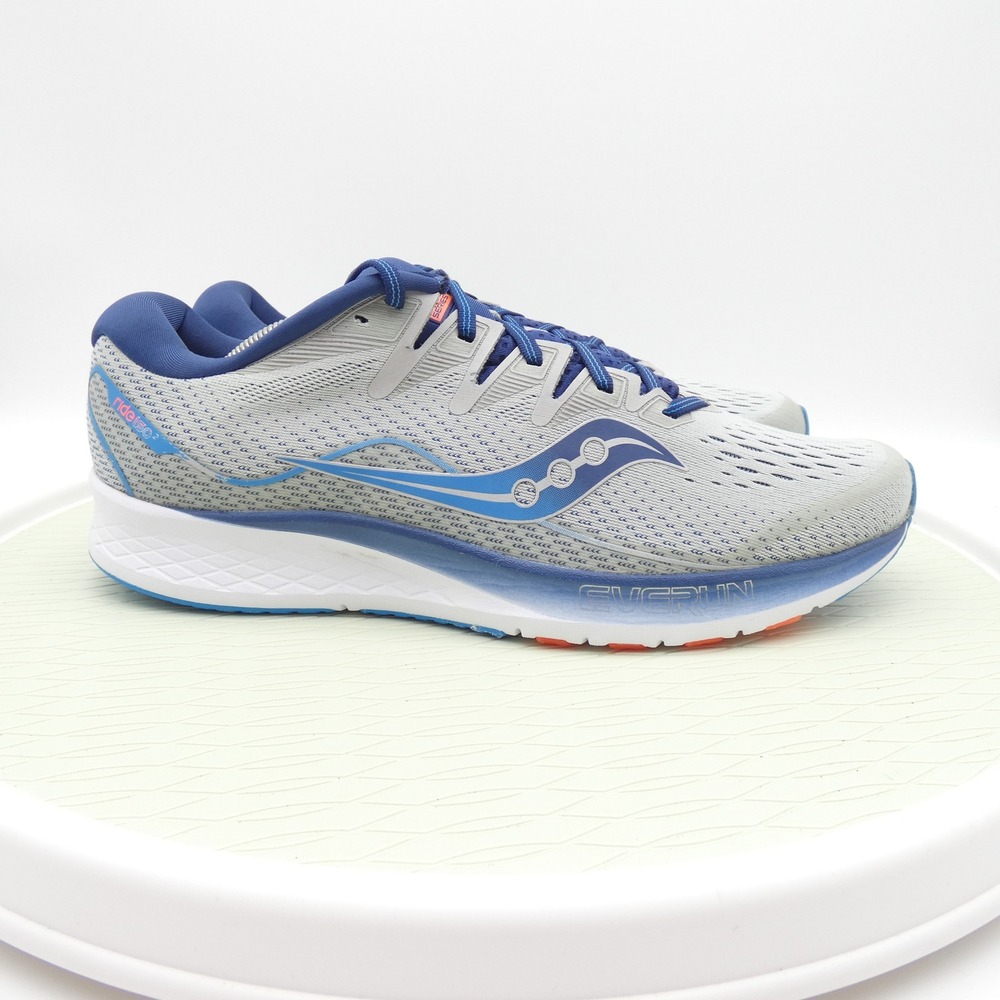 Saucony Ride ISO 2 Mens Running Shoes Grey Blue S20514-1 Size 12.5 - Picture 3 of 10